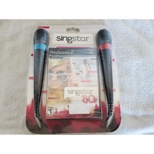 SINGSTAR 80s Bundle w/ 2 Microphones (Sony PlayStation 2, 2007) PS2 NEW SEALED